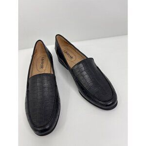 Life Stride Soft System Margot Crocodile Print Loafer Comfort Black 10M NWOB